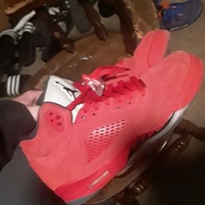Red sway jordan 5's